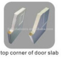 Design de porta de entrada principal 3/4 de inserção de vidro oval